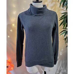 Lululemon On The Double Women's Turtleneck Heathered Grey Pullover Top Size 4